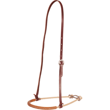 Oxbow Tack 1/4" Single Rope Leather Covered Noseband