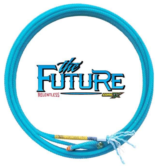 A rope labeled "Future" displayed prominently, representing Frontier Trailers & Roping Supply's innovative offerings.